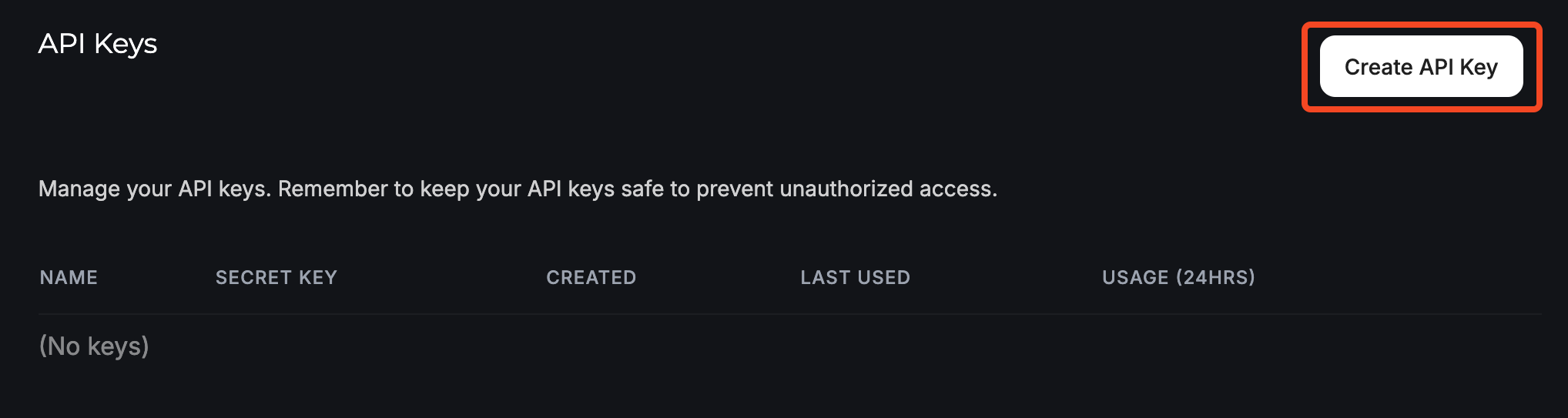 Create a provider key